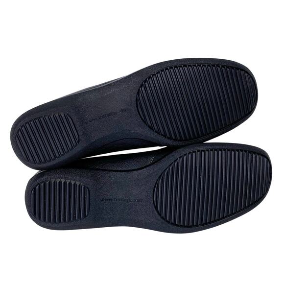 TROTTERS Jenkins Loafers Womens 8 Black Leather Metallic Comfort Walking Shoe - Picture 7 of 10